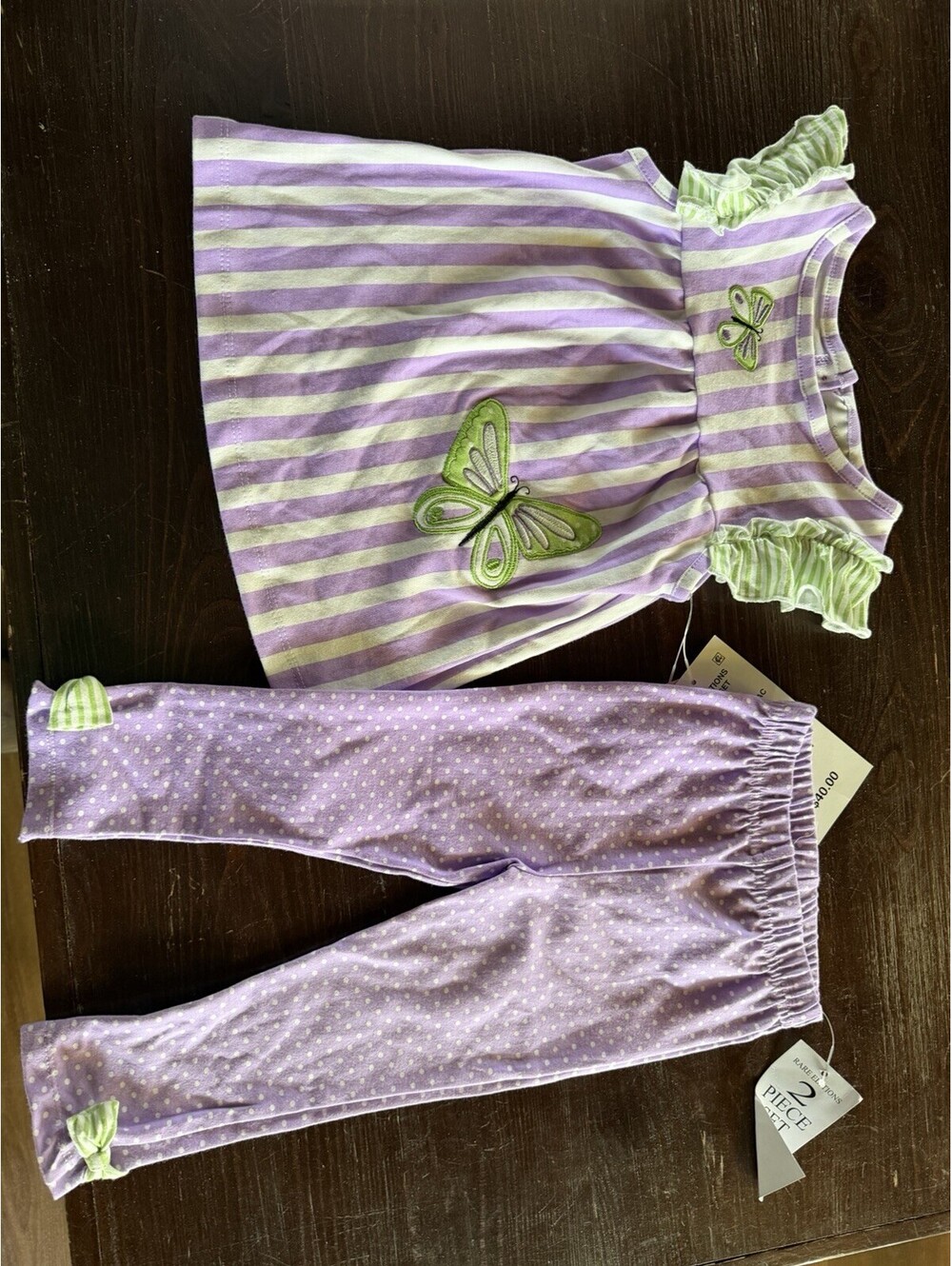 Carter's Baby Girl Purple Striped Polka dot